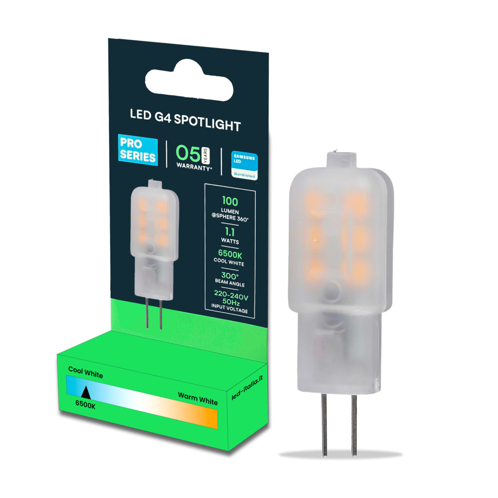 LED Spotlight SAMSUNG CHIP - G4 1.1W Plastic 6400K