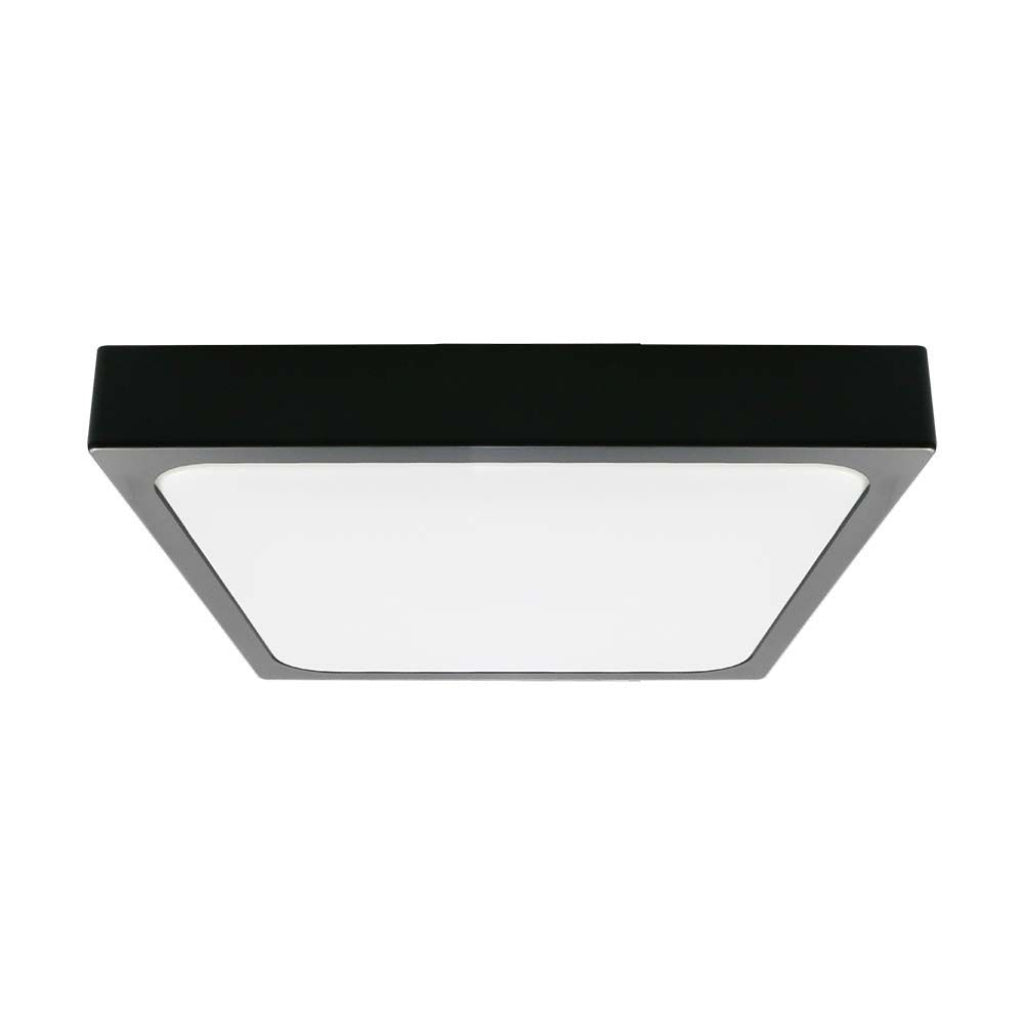 30W LED Dome Light 4000K Square,Black Frame IP44